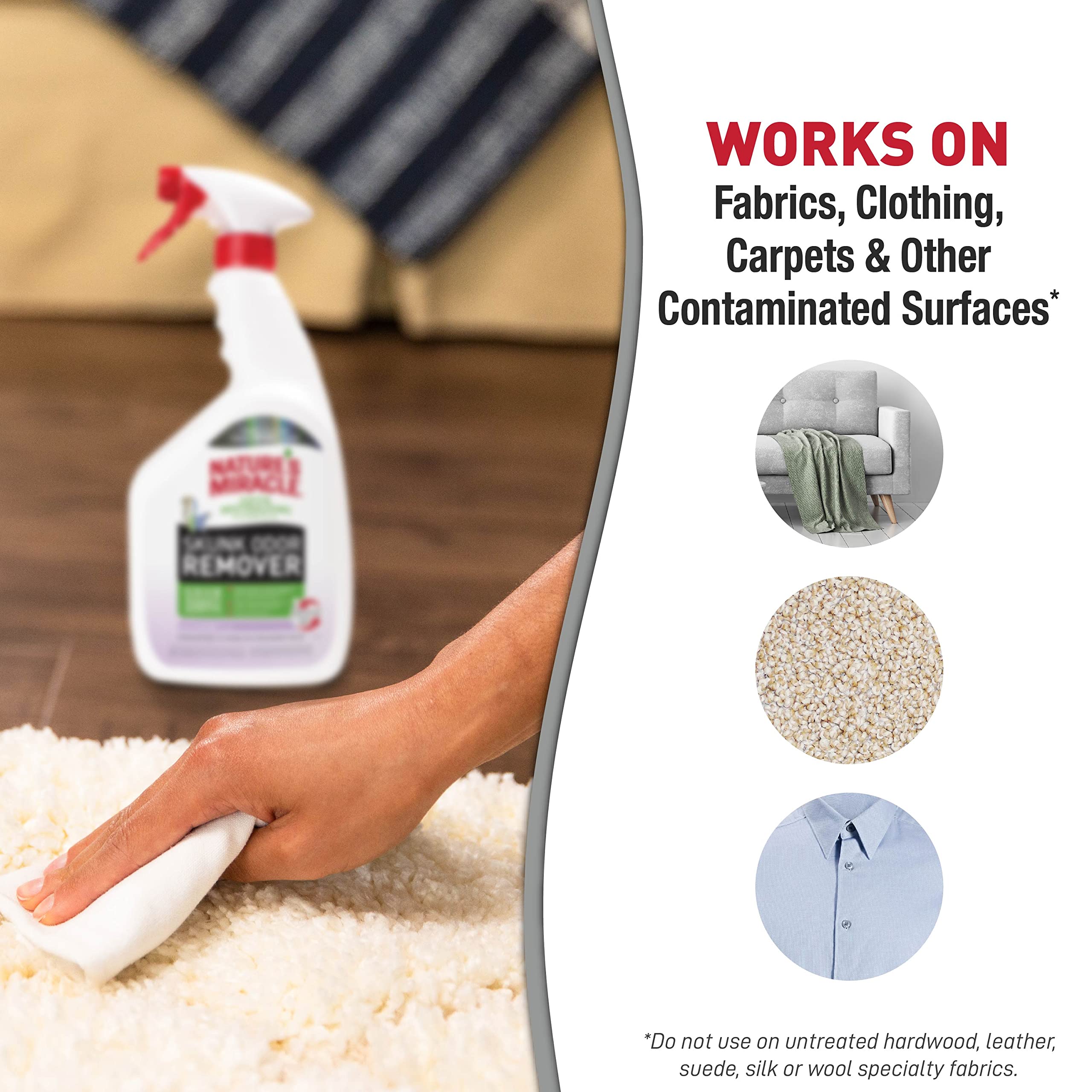 Nature’s Miracle Skunk Odor Remover, traite les odeurs domestiques rapidement et efficacement