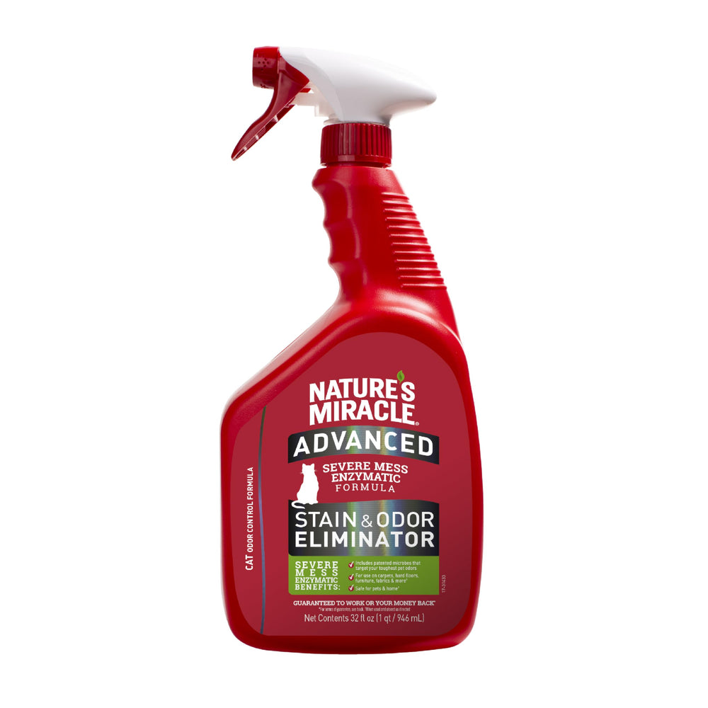 Nature's Miracle spray-taches-chat : nettoie efficacement les taches et réduit les odeurs.