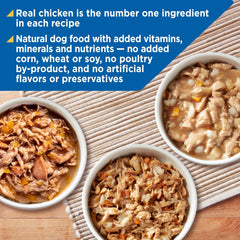Nature's Recipe coupe poulet-riz-brun, portion prête à servir.
