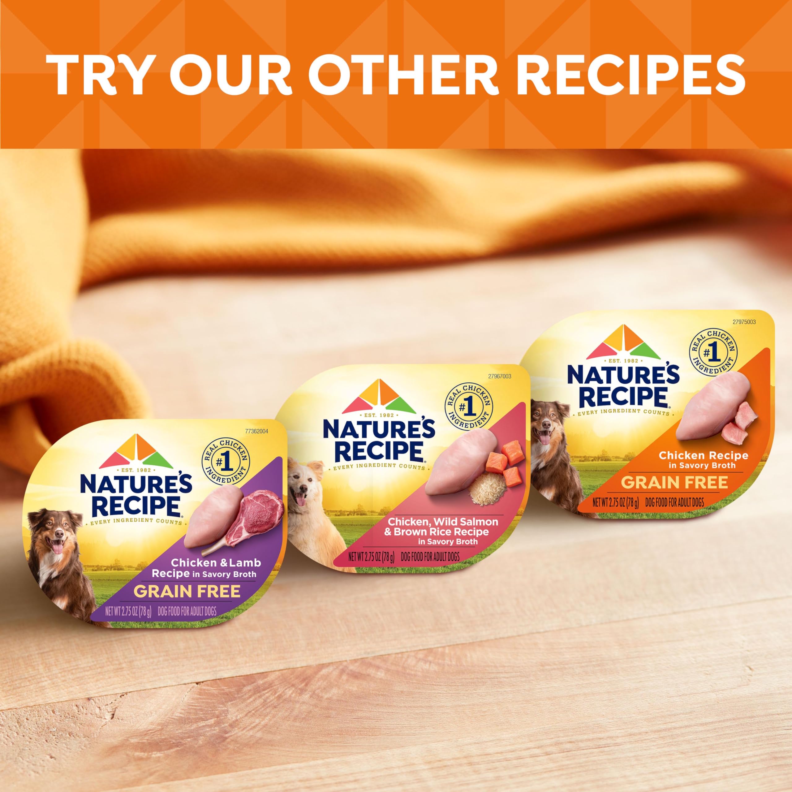 Nature's Recipe ingrédients naturels sans additifs artificiels.