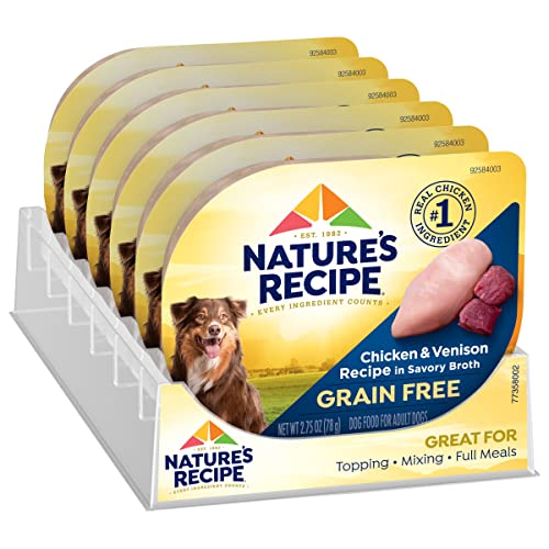 Nature’s Recipe ingrédients-naturels-poulet-venaison, première source protéinée simple.