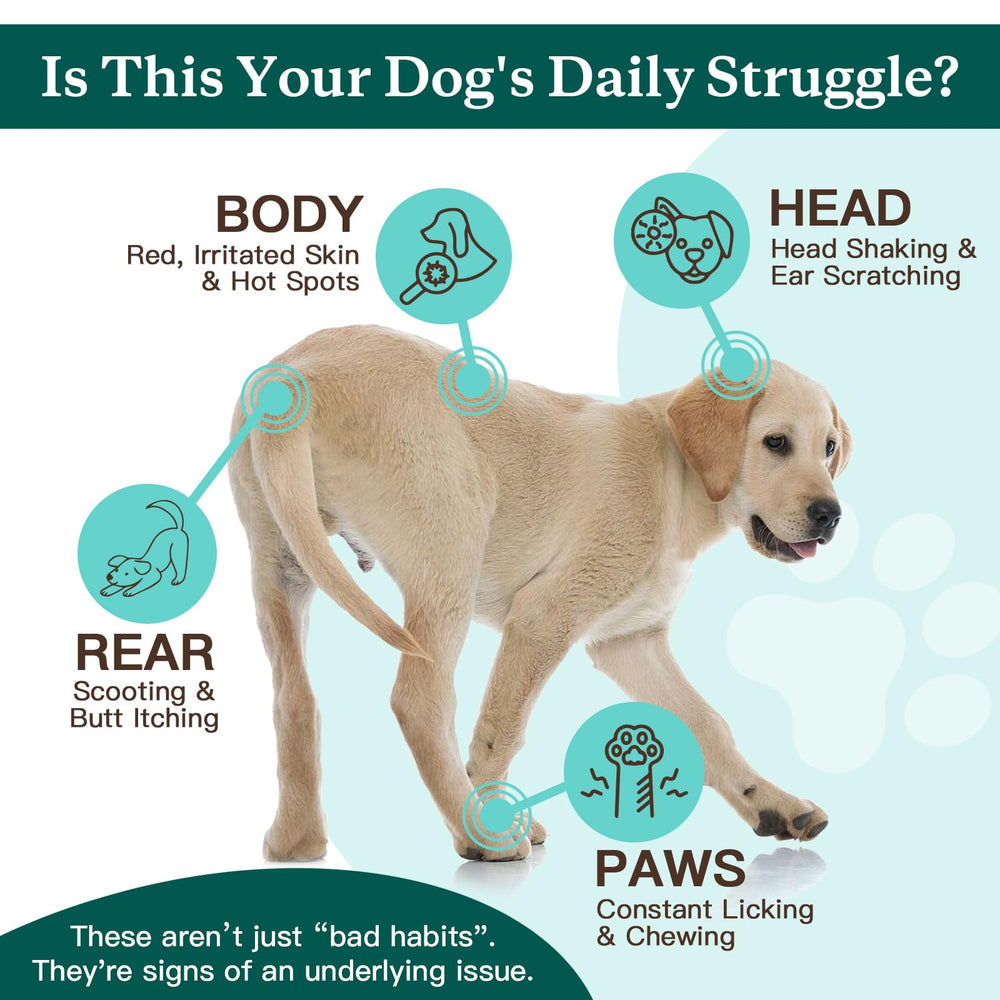 NATURE TARGET bouchées-allergie-chien ingredients-probiotiques-colostrum soutien digestif