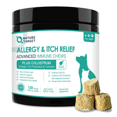 NATURE TARGET bouchées sèches pour allergie canine, appétentes et faciles à donner.