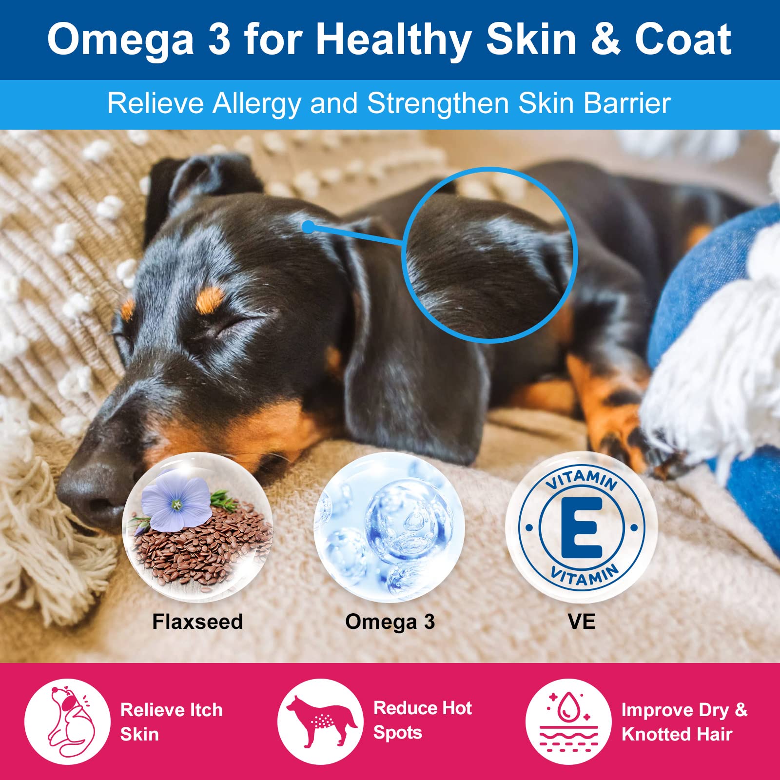 Nature Target Chien – Oméga-3 et lin, acides gras essentiels.