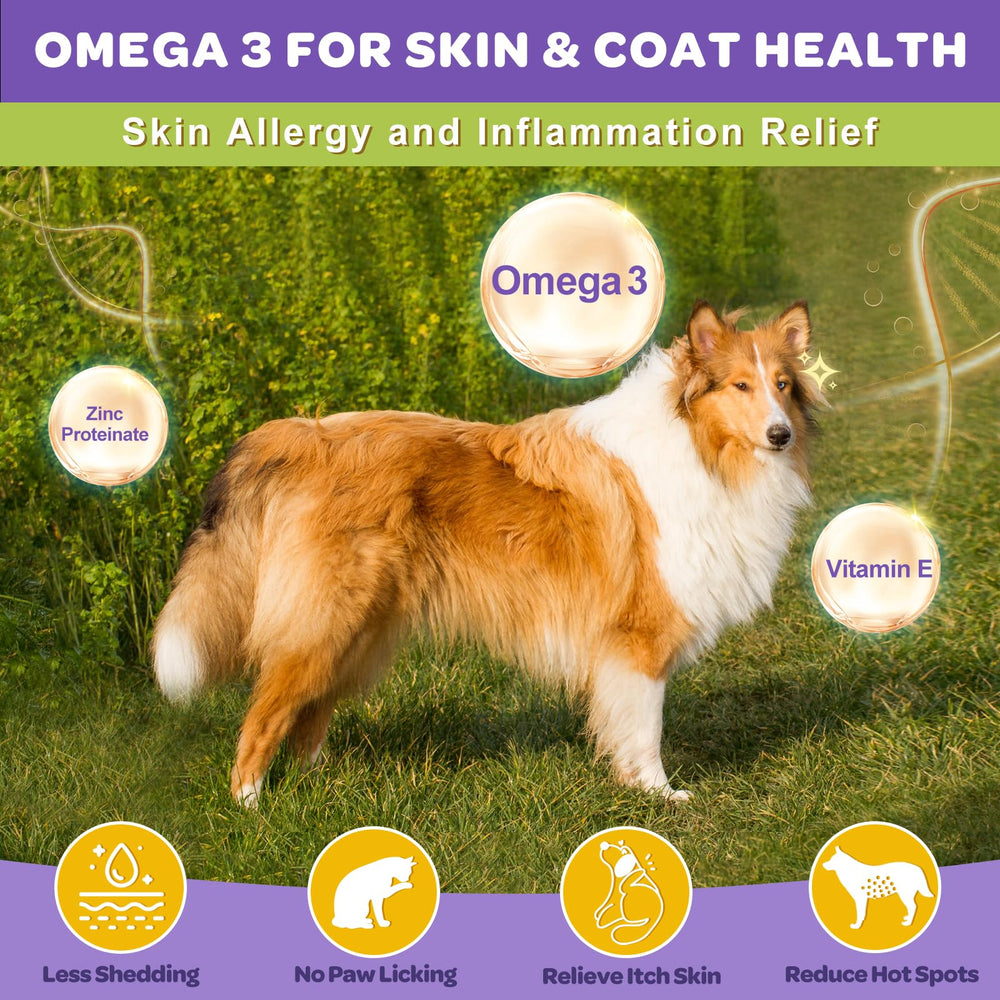 NATURE TARGET Probiotiques pour chiens: oméga-3 poisson pour peau et pelage sains.