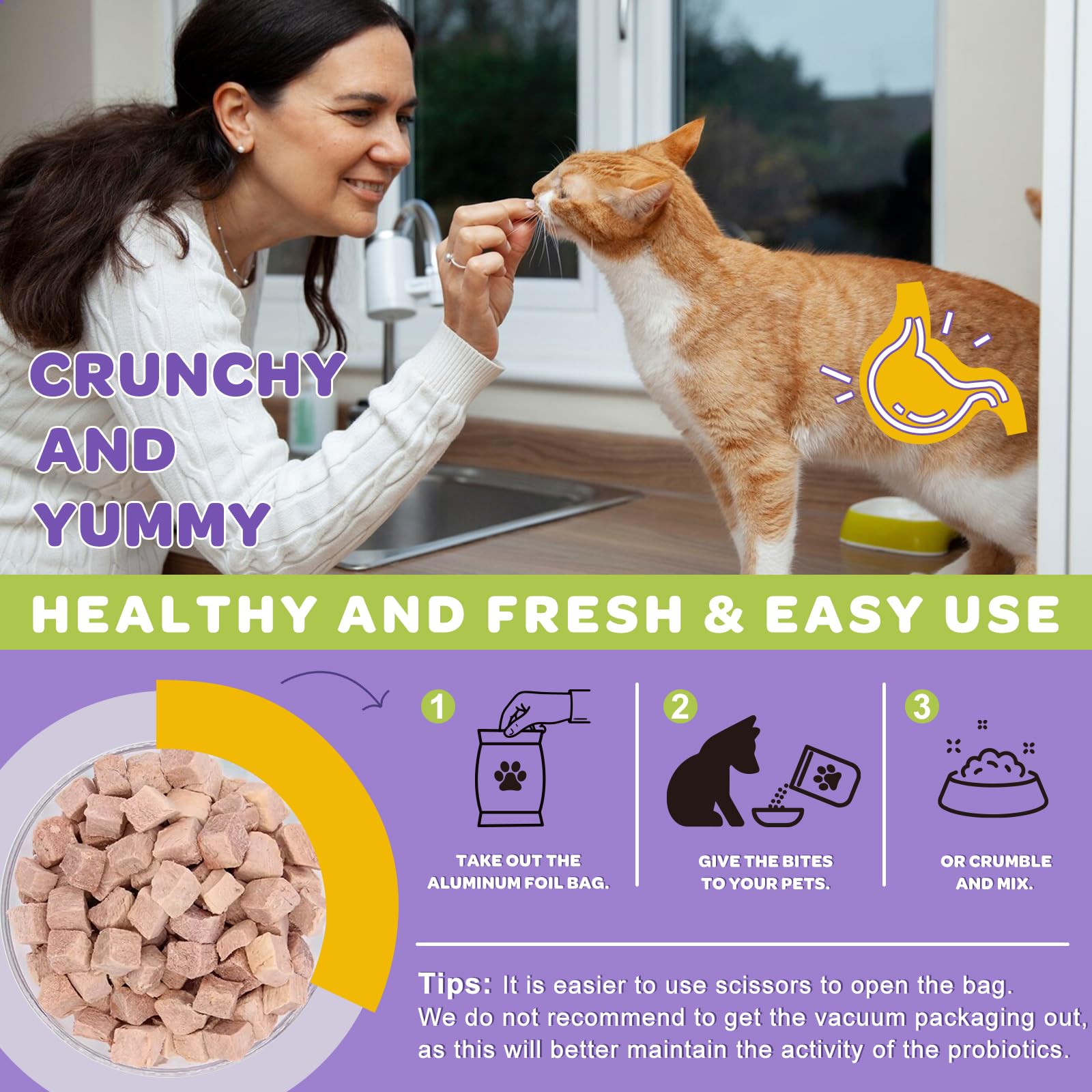 NATURE TARGET Probiotiques pour chiens: zinc et vitamine E pour immunité et vitalité générale.