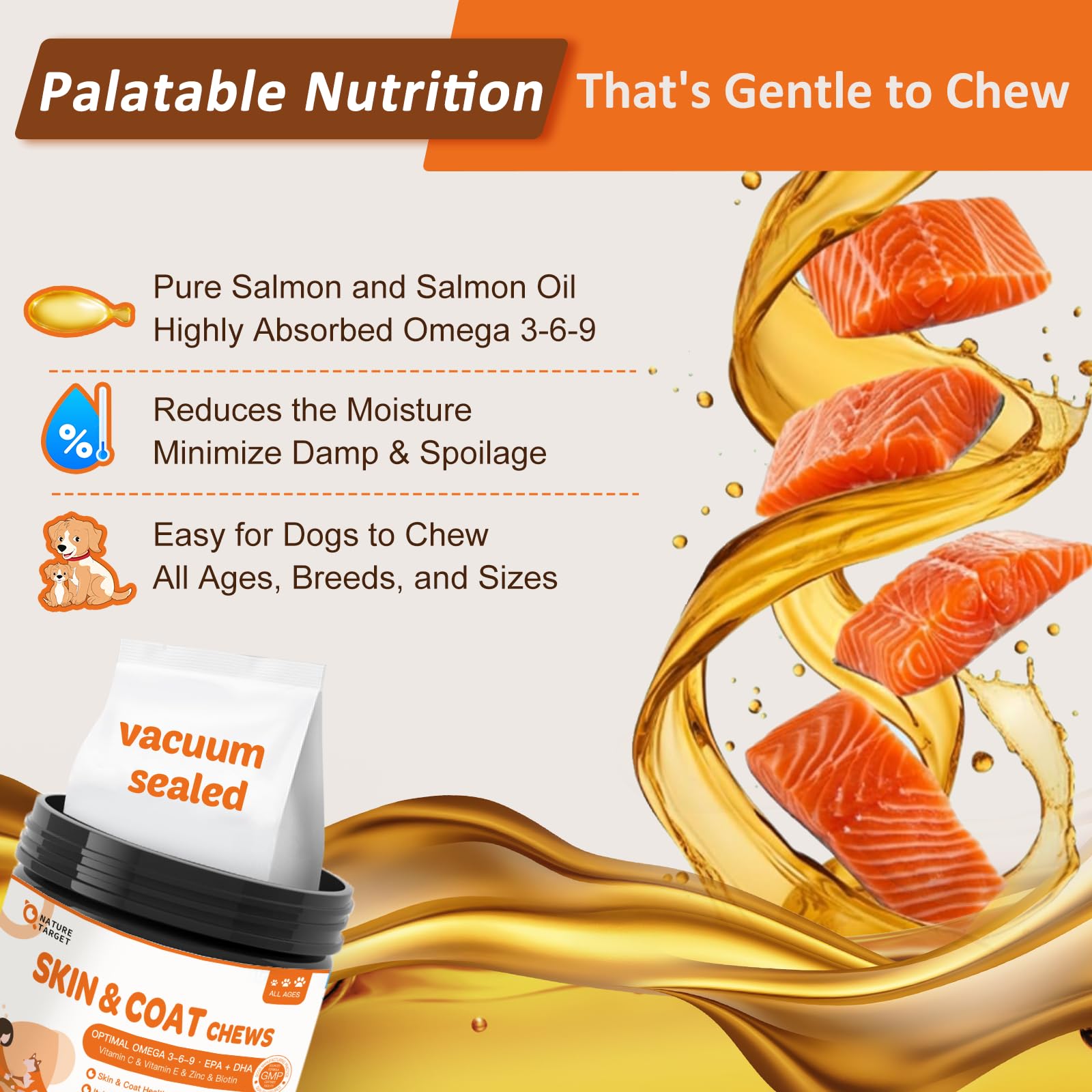 NATURE TARGET Formule riche en EPA/DHA pour le chien actif.