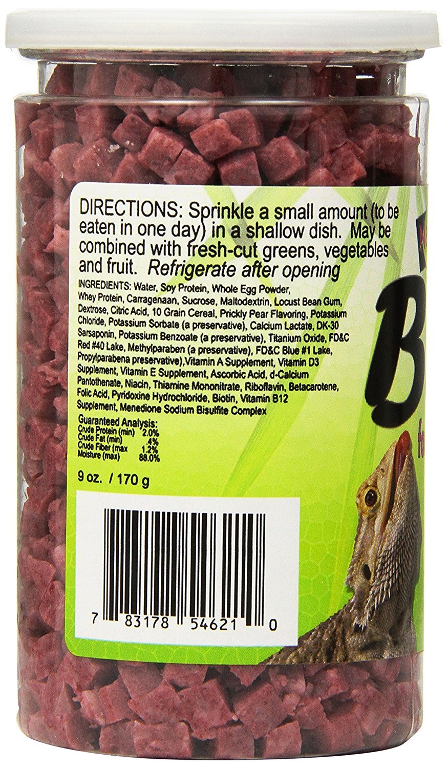 Nature Zone bouchées dragon barbu, bocal 9 onces, alimentation pratique