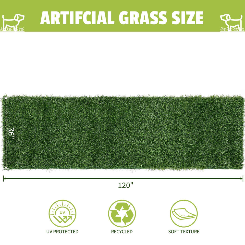 Naturei tapis herbe artificielle 120x36 idéal pour patio ou balcon.