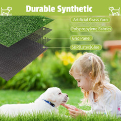 Naturei tapis herbe artificielle intérieur pour salon ou chambre.