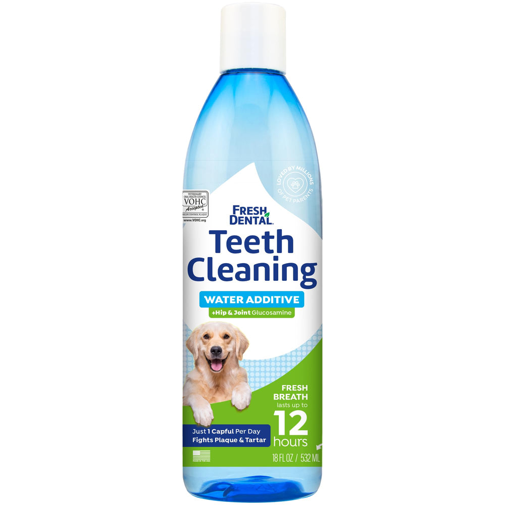Naturel Promise bouteille eau dentif chien 18oz, usage quotidien simplifié.