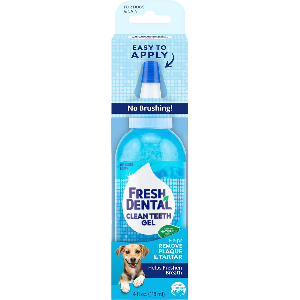 Naturel Promise gel dentifrice chien frais dans la bouteille, haleine plus fraîche.