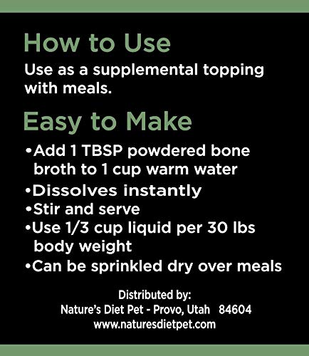 Nature's Diet Bouillon Os Poudre Digestion, soutient la digestion et le bien-être intestinal.
