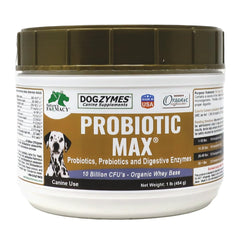 Dogzymes Probiotic Max — bouteille visible, soutien digestif potentiel
