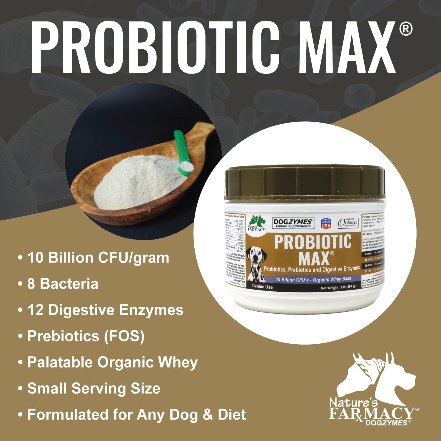 Dogzymes Probiotic Max — ingrédients probiotiques et enzymes digestives