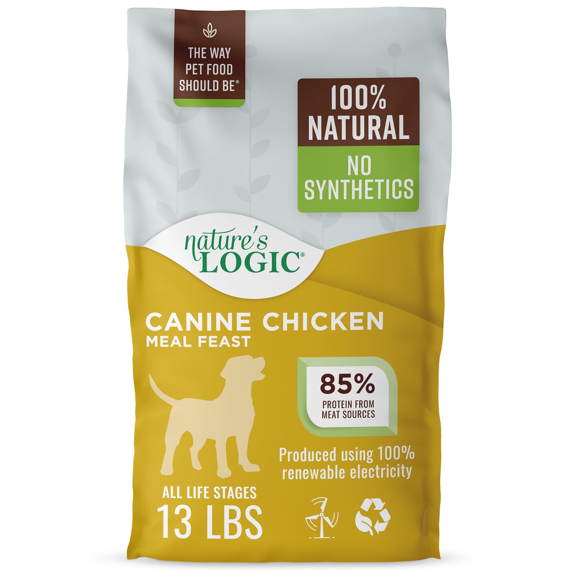 NATURE'S LOGIC croquettes poulet pour chien actif, texture appétissante