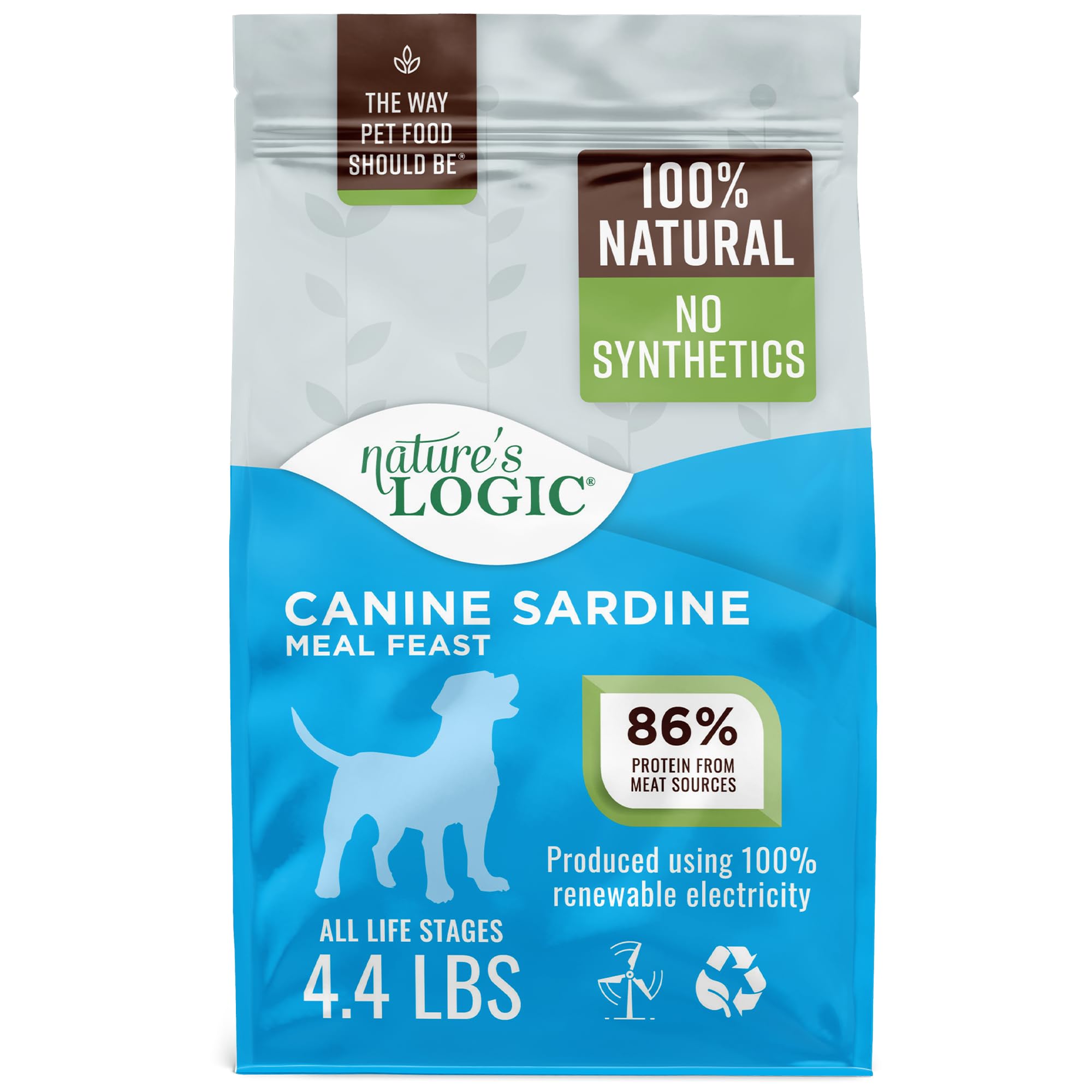Nature's Logic croquettes sardine Festin dans un bol, croquant et appétissant.