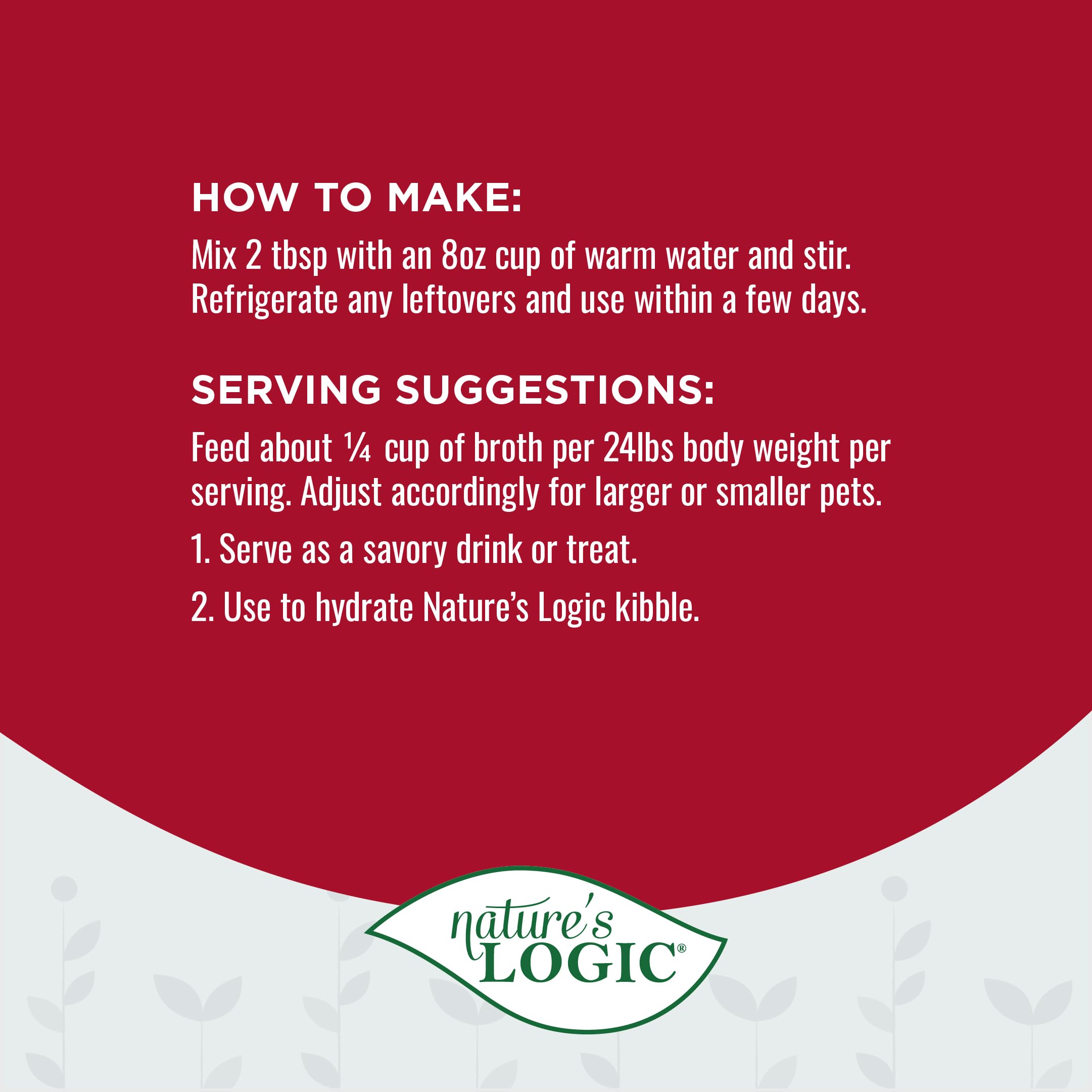 Nature's Logic — Hydratation des aliments — facilite l'absorption des nutriments.