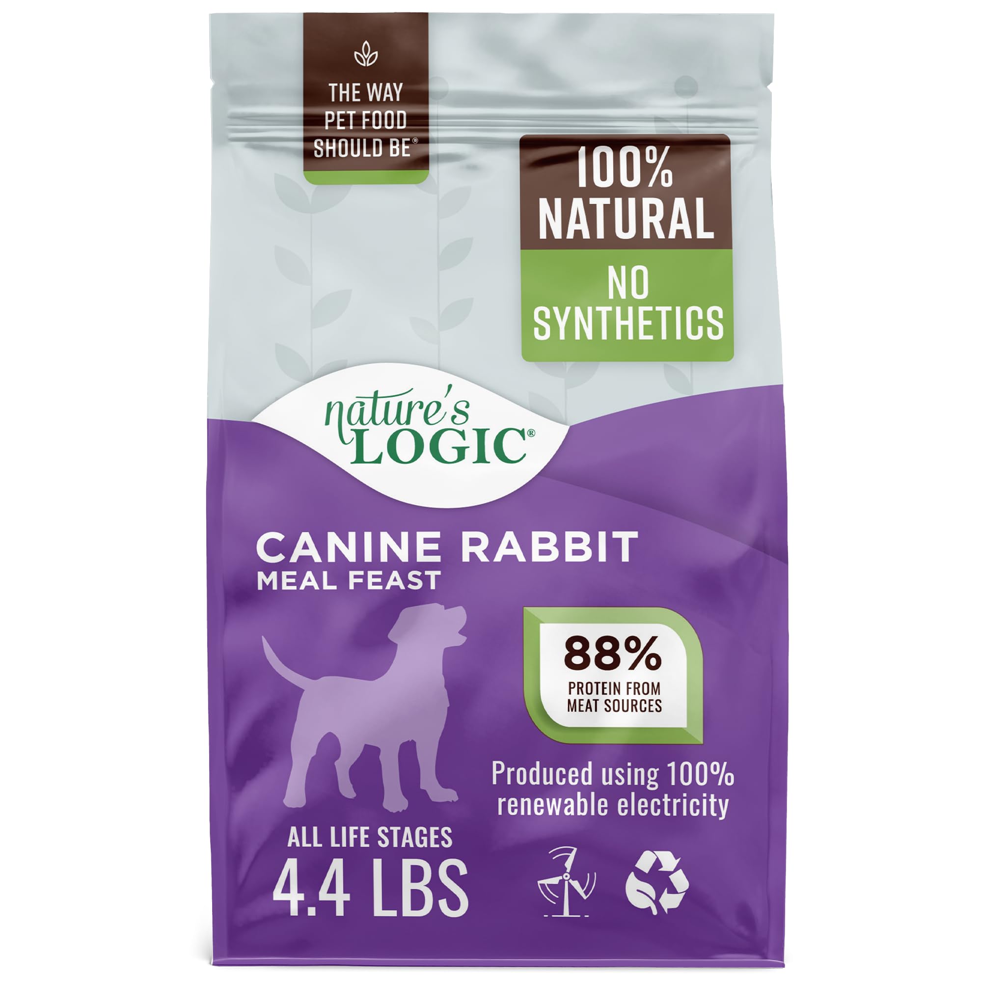 Nature's Logic sac chien Festin au lapin 4,4 lb – repas équilibré.