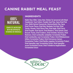 Nature's Logic sans allergenes – sans pois, pommes de terre, maïs, blé, soja, riz.