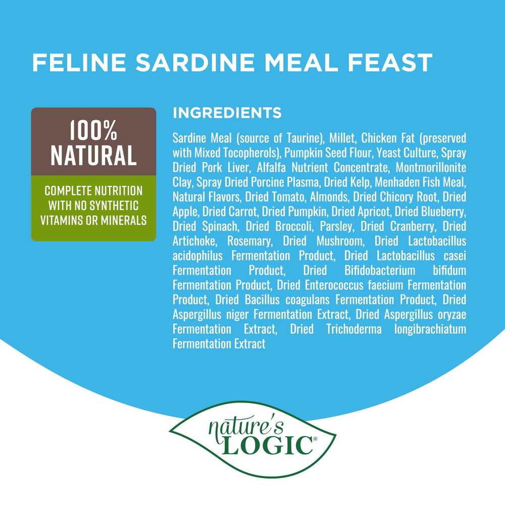 NATURE'S LOGIC Sardine chat - probiotiques et enzymes pour soutien digestif