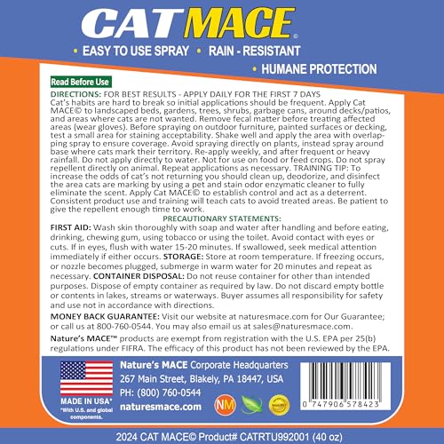 Nature's MACE Chat Dissuasion: solution extérieure pour zones sensibles.