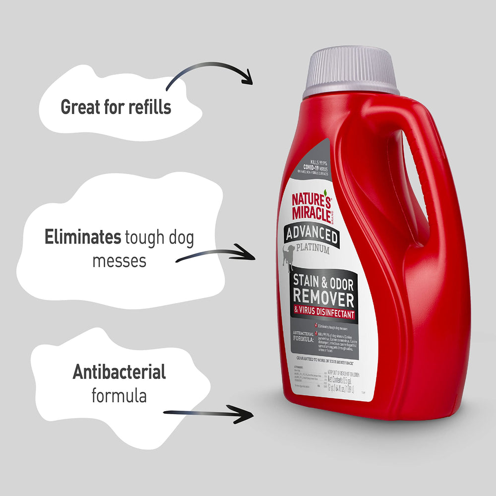 Flacon Nature's Miracle Advanced Platinum sur jouets d'animaux