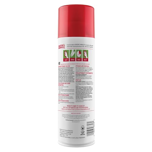 Nature’s Miracle spray-mousse sur tapis : pénétration profonde des taches