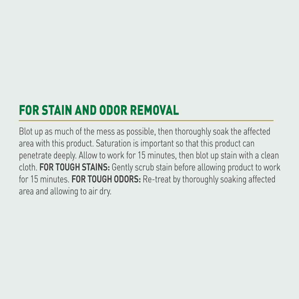 Nature’s Miracle Urine Destroyer Plus – application sur tissus et meubles, lutte contre les odeurs.