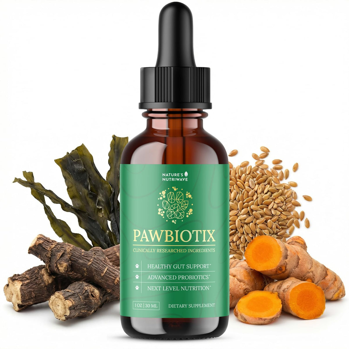 Pawbiotix flacon – soutien digestif naturel pour chiens.