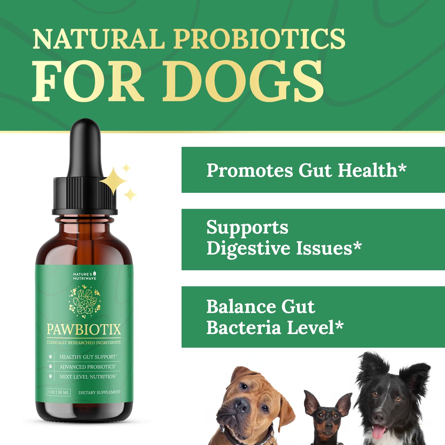 Nature’s NutriWave Pawbiotix – la goutte prête à soutenir l’équilibre intestinal