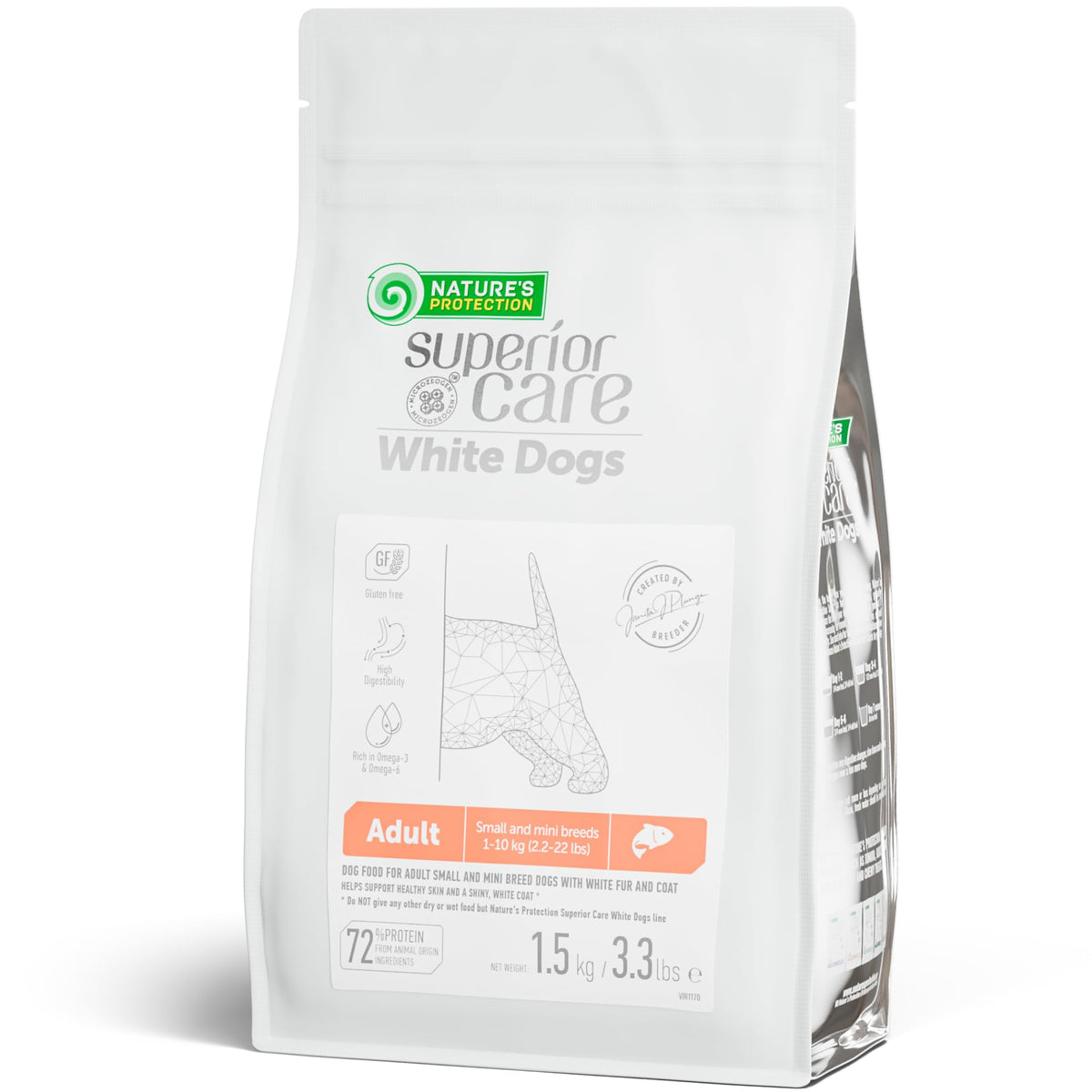Croquettes Nature's Protection Superior Care Saumon pour petit chien, alimentation pratique et équilibrée.