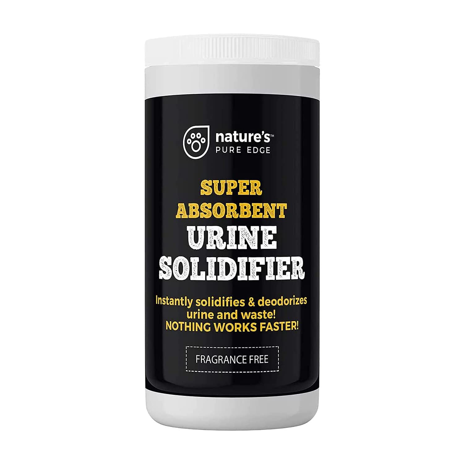 Nature's Pure Edge: absorption rapide du liquide et gel sûr pour toilettes portables.