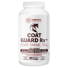 Natures Pure Edge Coat Guard Rx, bouteille prête à l’emploi, pour protéger peau et poil du cheval.