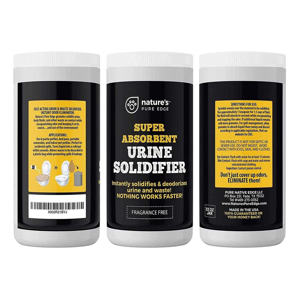 Nature's Pure Edge: élimine les odeurs et transforme les déchets en gel pratique.