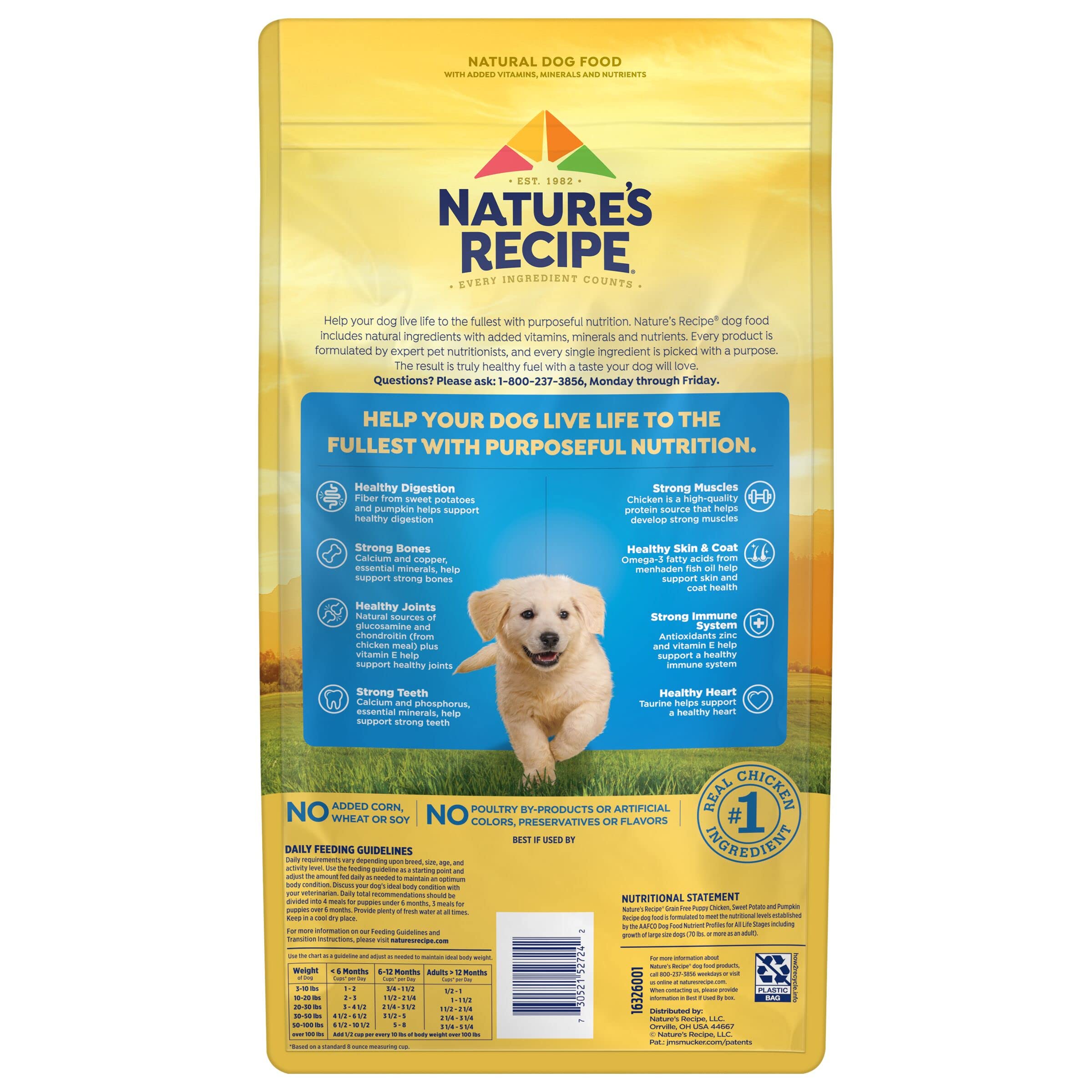 Nature's Recipe chiot sans cereales et sans mais ble soja