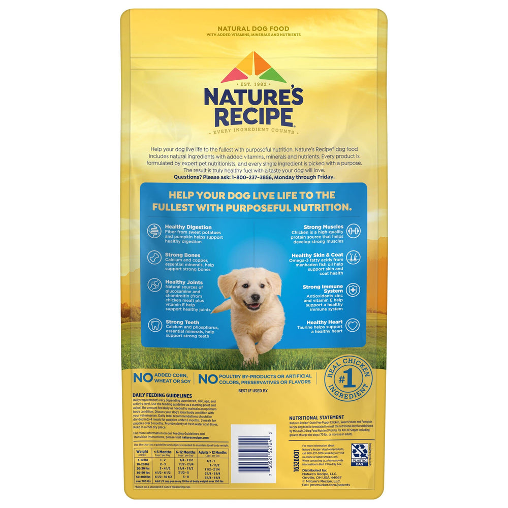 Nature's Recipe chiot sans cereales et sans mais ble soja