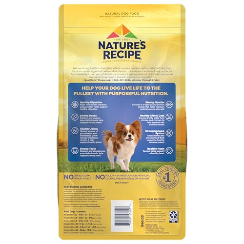Nature's Recipe pour petites races adultes, dégustation savoureuse.