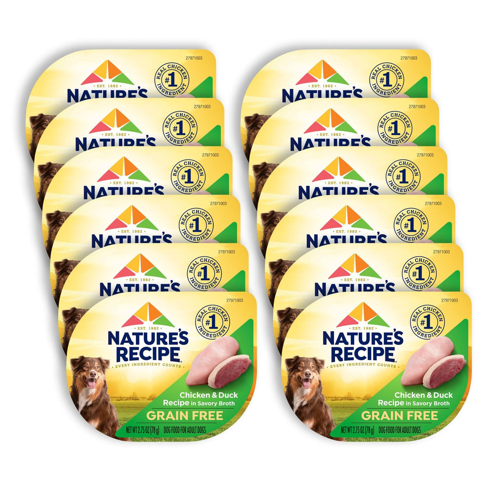 Nature's Recipe gobelets poulet et canard, repas humide appétissant pour chien adulte