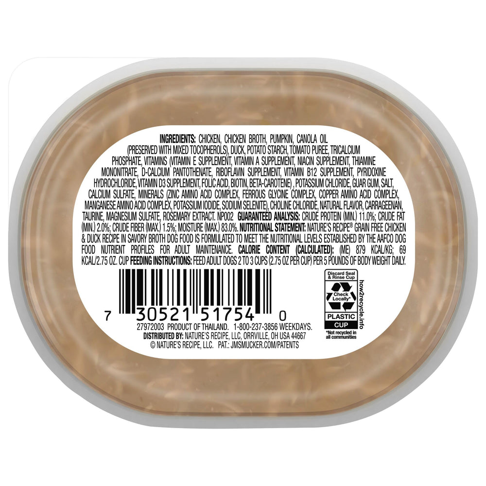 Nature's Recipe ingrédients naturels poulet et canard pour chien