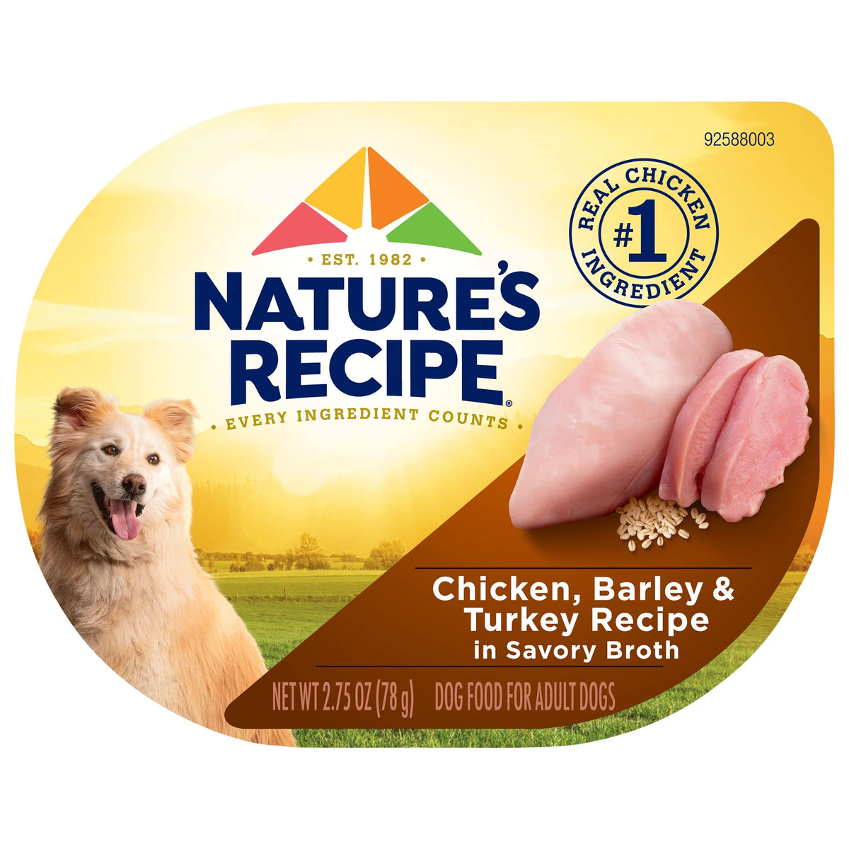 Nature's Recipe: poulet etor­ge-dinde en tasses 12, repas pratique pour chien adulte.