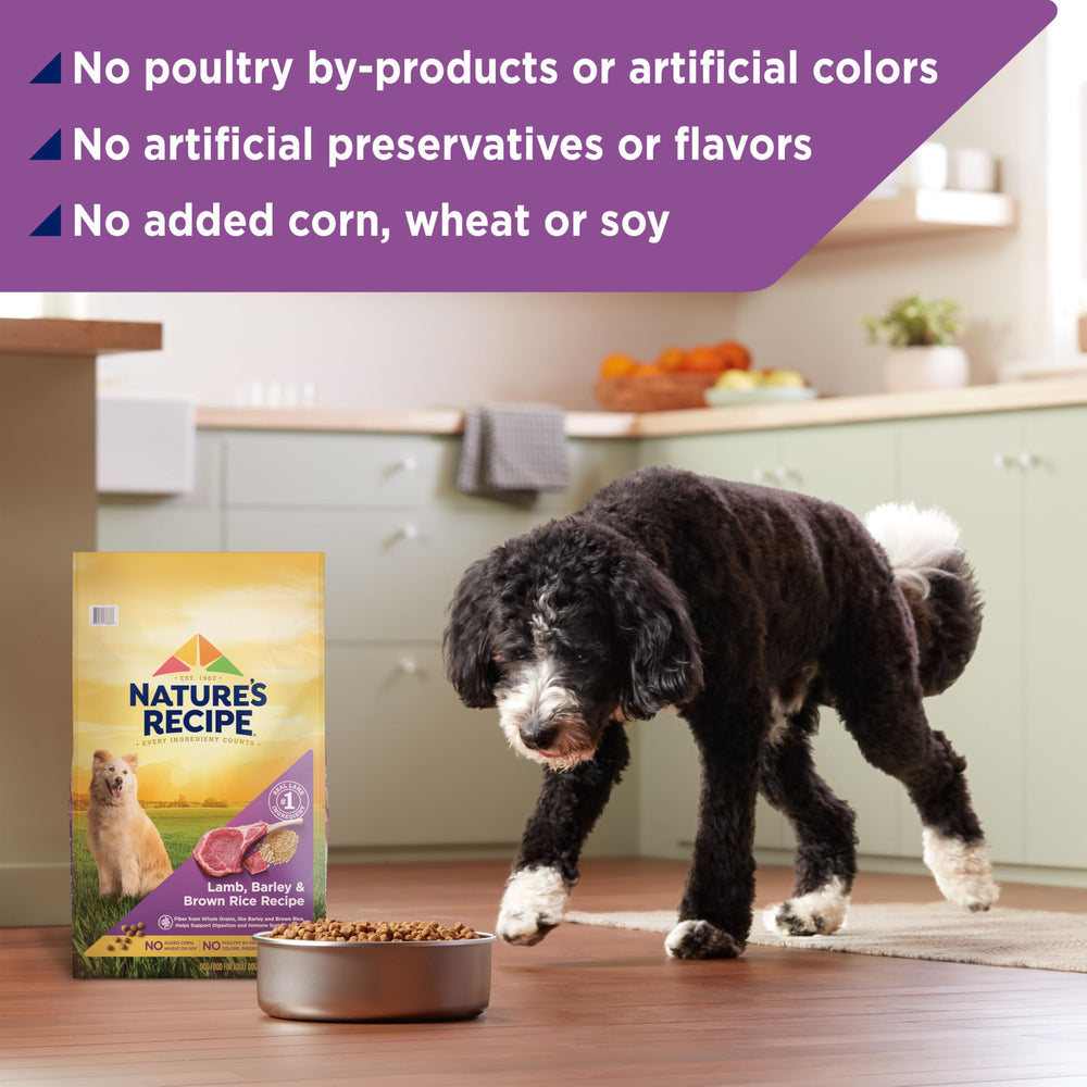 Sans arômes artificiels ni colorants dans Nature's Recipe.