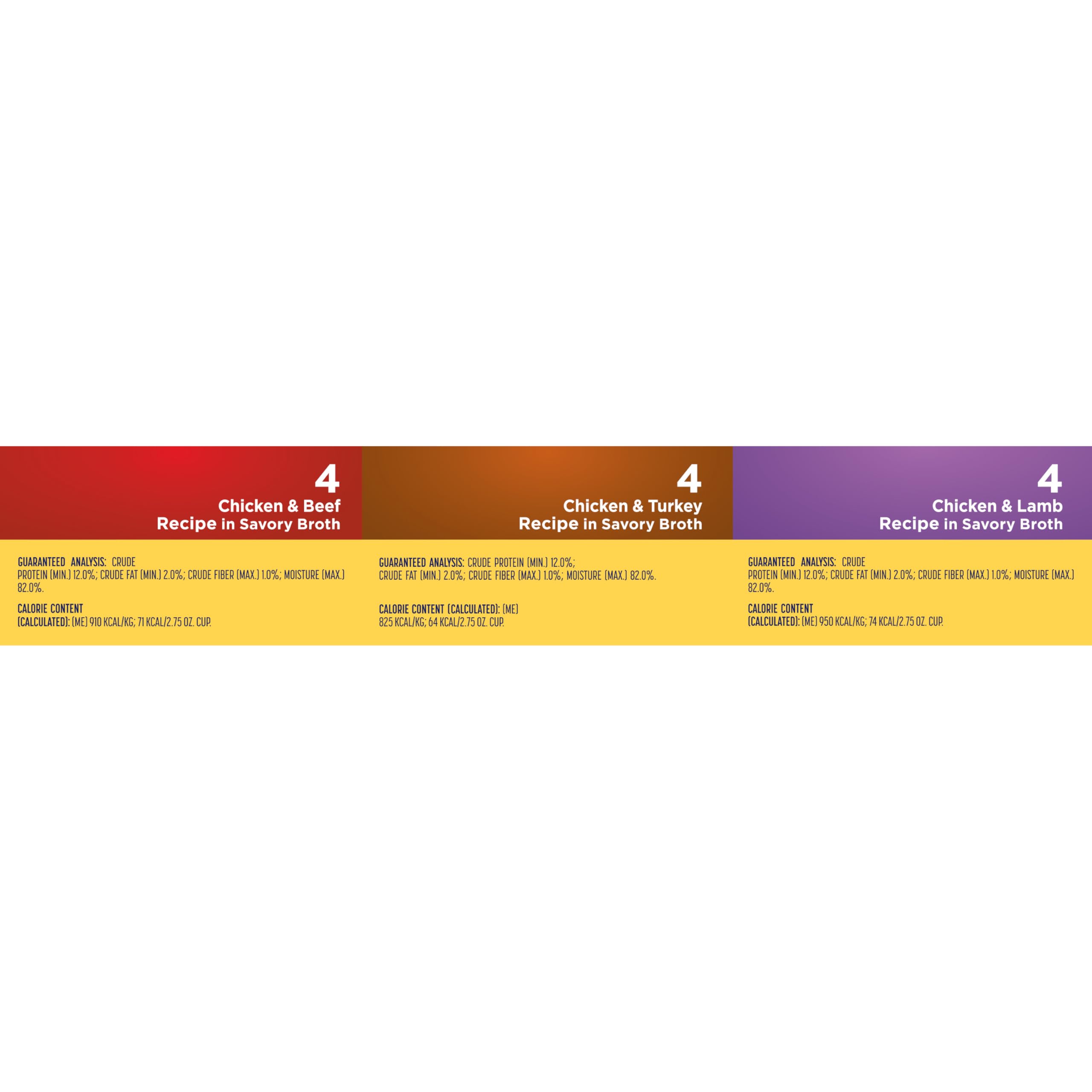 Nature’s Recipe: trois saveurs sans cereales, repas humide en portions pratiques
