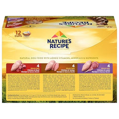Nature’s Recipe: poulet-agneau sans cereales en bouillon, gout agreable pour chien actif