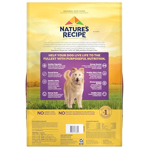 Utilisation quotidienne pratique pour chien adulte avec Nature's Recipe.