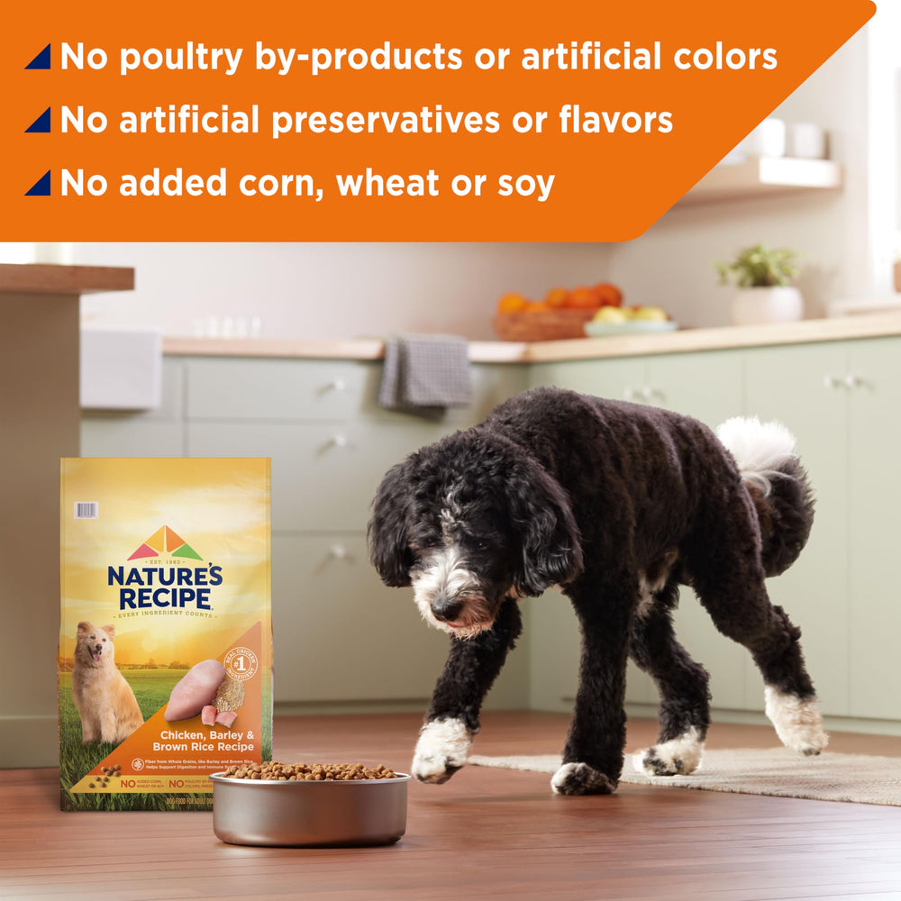 Nature’s Recipe vitamines et minéraux ajoutés — nutrition complète pour chiens adultes.