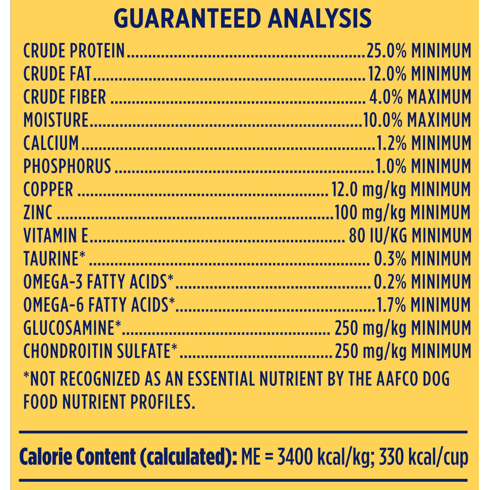 Vitamines et minéraux ajoutés à Nature's Recipe pour une alimentation complète.