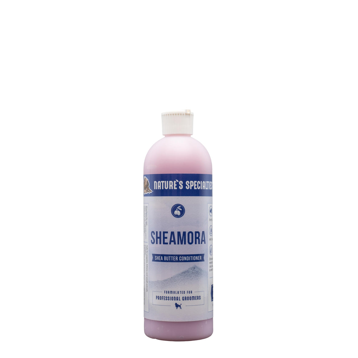 Nature's Specialties Sheamora – bouteille 16oz montrant soin démêlant hydratant.