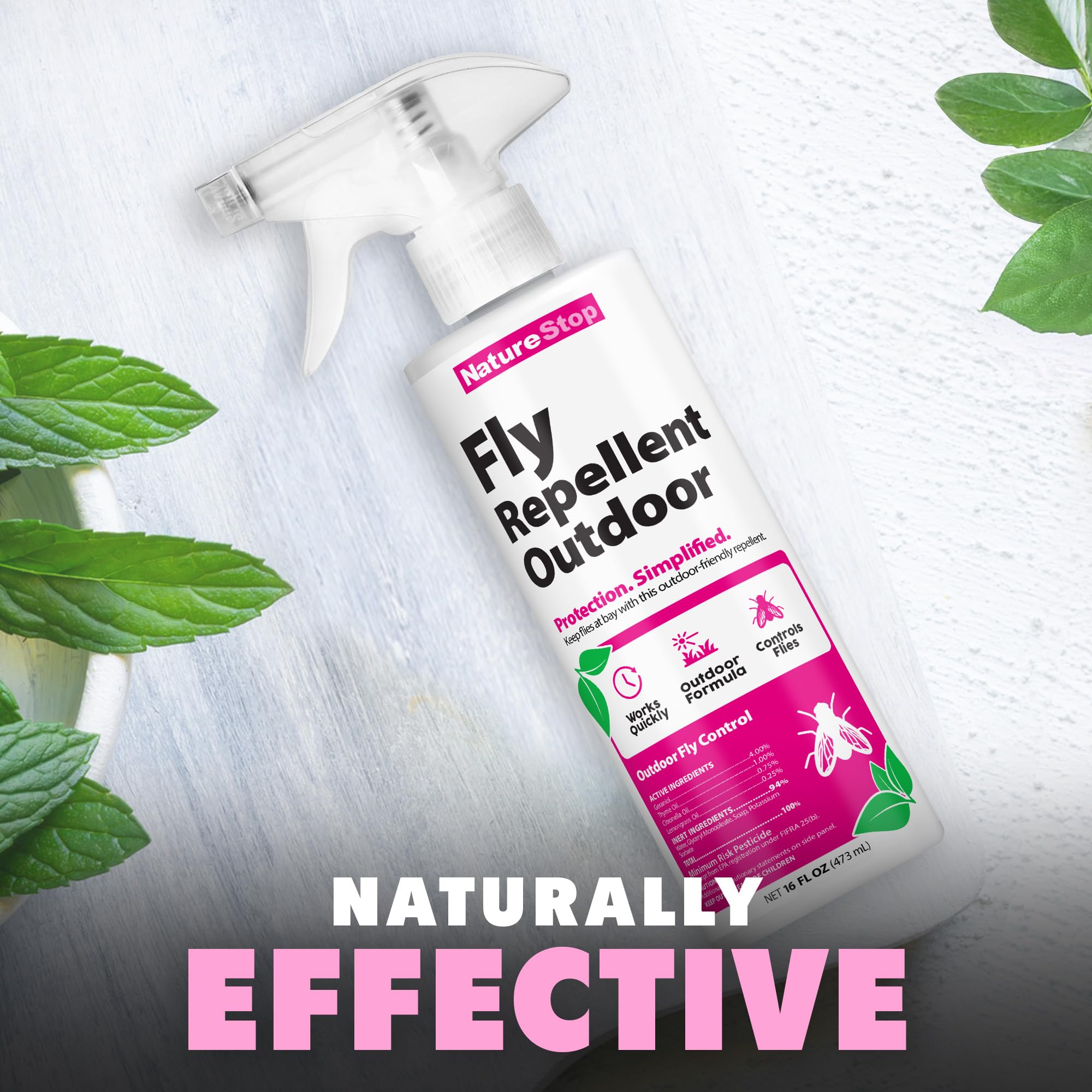 NatureStop Repulsif Mouches Usage Plein Air: conçu pour une utilisation en plein air.