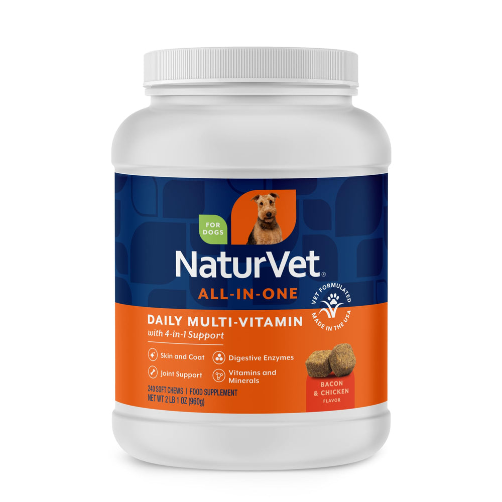 NaturVet All-in-One pour articulations: soutien mobilité du chien, formule complète.